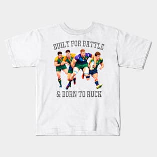 Built For Battle  - Rugby Design Kids T-Shirt